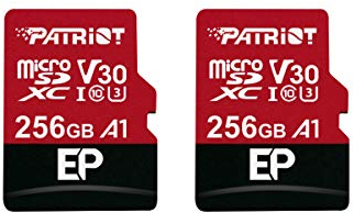Patriot Memory 256GB A1 / V30 Scheda di memoria per telefoni e tablet Android, registrazione video 4K - Pacco da 2