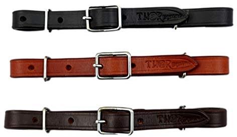 Thor Equine Western Kinnriemen Curb Strap Single Chestnut – Leder, verstellbar, 13–15 mm