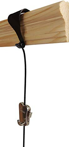 Black Moulding Hook with Black Wire Rope Cable for Victorian Dado Picture Rail 2 Meter 6.56 feet