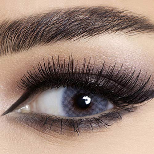 ANESTHESIA farbige Kontaktlinsen MIAMI SAPPHIRE (Dioptrien -0.00) – stark deckende Monatslinsen der USA Serie für 6 Monate, Hellblaue Farblinsen, perfekt für dunkle Augen