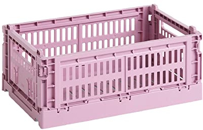 Hay Transportbox Colour Crate S aus recyceltem Polypropylen in der Farbe Dusty rose