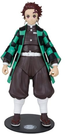 McFarlane Toys, Demon Slayer - Action Figure di Slayer Tanjiro, Serie Netflix Demon Slayer, 17,8 cm, da Collezione, con Base di Supporto per Collezionisti, età 12+