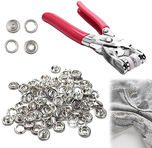 Pinza per Bottoni Automatici Set,Set Bottoni Automatici,Button Automatici con Strumento,Button Automatici a Pressione,Bottonis a Pressione,Bottonis a Pressione con Chiusura a Pressione