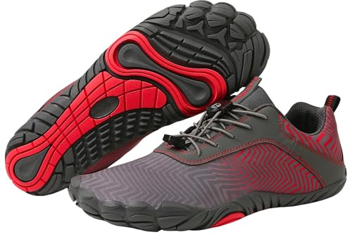 Freiluftkind Overland Barefoot Shoes idrorepellenti e Foderati (Rosso/Misura 42) – Scarpe Barefoot Unisex per l'inverno – Scarpe Calde Impermeabili