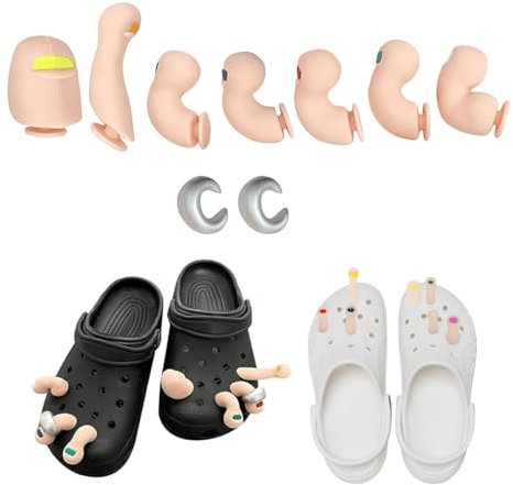 Jicyor 9 Piezas Decoraciones De Zapatos Para Los Dedos De Los Pies,Decoración De Zapatos De Cocodrilo Con Pies Y Pulgares Simulados Interesante Accesorios De Zapatos De Cocodrilo (blanco)