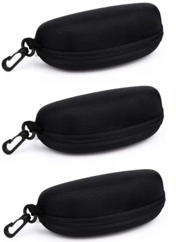 Genérico FUNDA ESTUCHE para gafas Semi-Rígido negro con cierre de cremallera de Calidad, interior suave antirayas (3)