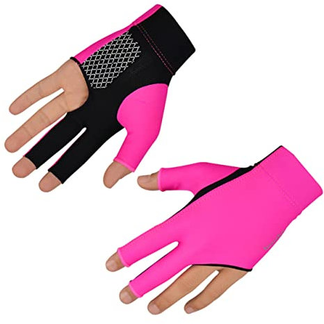 VANZACK Snookerhandschuhe Für Billard Queue Handschuh Billardhandschuh Fingerhandschuh Snooker-handschuh Billard-Queue-handschuh Handschuhe Rosy