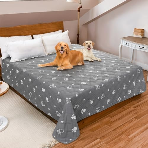 PICK FOR LIFE 208 x 259 cm vattentäta hundfiltar, tvättbara husdjursfiltar för hundar, halkfria valpar underlag ger omfattande skydd och skydd för din soffa, säng, bilstol