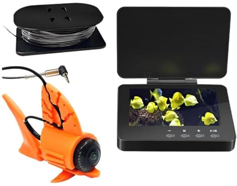 XUMIUZIY Undervattensfiskekamera 1080P 5MP, Bärbar Fishfinder med 4,3 LCD-skärm, 195° Vidvinkel, 20m Kabel, Vattentät Fiskekamera för Kajakfiske med Issjöbåt