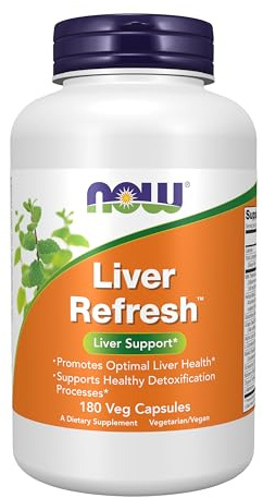NOW Foods Supplements, Liver Refresh™ with Milk Thistle Extract and unique Herb-Enzyme blend, 180 Veg Capsules