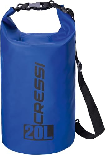 Cressi Dry Bag, Sacca/Zaino Impermeabile per attività Sportive Unisex Adulto, Blu, 20 LT
