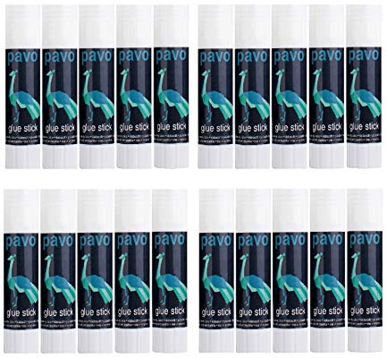 Pavo Klebestift 20 Stück a 40 Gramm Klebestick Kleberlösungsmittelfrei Kinderkleber Bastelkleber Schulkleber Kinderklebestift Klebstoff