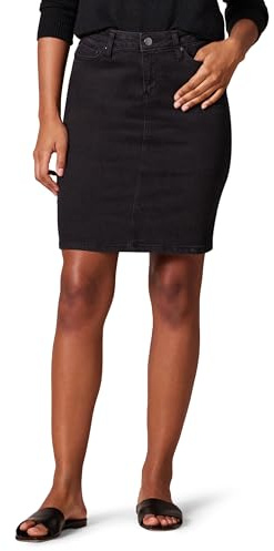 Amazon Essentials Falda vaquera clásica con 5 bolsillos (disponible en tallas grandes) Mujer, Lavado Negro, 52 Grande