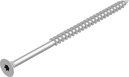 Vite per truciolare SECCARO 5 x 100 mm, acciaio zincato, vite per legno con filettatura parziale, TX/presa esalobata, 75 pezzi