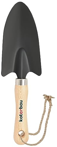 KOTARBAU® Blumenkelle aus Stahl mit Holzgriff Pflanzkelle Hand-Gartenschaufel Handschaufel Gartenwerkzeug Kelle Schäufelchen zum An- und Umpflanzen von Blumen aus Stahl Robust