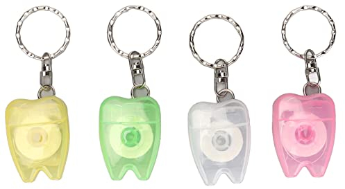 Porte-clés de Nettoyage de Fil Dentaire, Porte-clés de Nettoyage de Dent de Fil Dentaire, Cure-dents en Plastique à Haute Ténacité, Cure-dents Portables, Nettoyage des Dents pour les Soins Bucco-denta