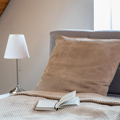 Quantum Interior by Maxland Dekokissen gefüllt extra Weich mit Strukur Bubble Zierkissen Sofa ca. 50x50 / 70x70 (70x70, Schlamm)