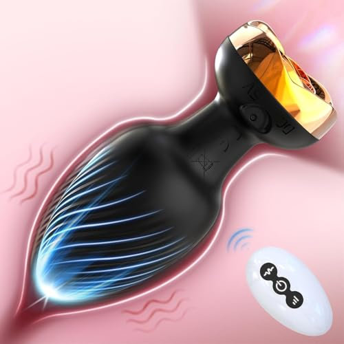 Plug-Anal-Plug-Anales,con Vibracion-Mando Distancia-Vibradorador Hombre-Juguetes-eroticos-para-Pareja-Sexuales-Juegos-Sexuales de-Parejas-Adultos-Masculino 10X10 Modo 02
