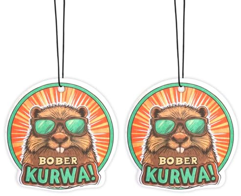 2x Duftbaum Auto ZubehöR, Car Air Freshener, DuftanhäNger Auto, Lufterfrischer, Duftbaum Set Auto ZubehöR Innenraum (Bober Kurwa, 2 Stück)
