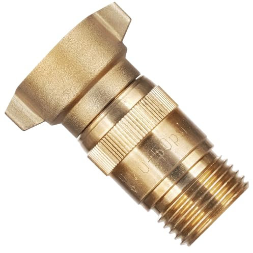 SheeChung RV High Flow Water Pressure Regulator, Brass Lead-Free 40-50 PSI Pre-Set Water Pressure Reducer with Filter, Fits 3/4 GHT for RV, Camper, Trailer, Garden Hose