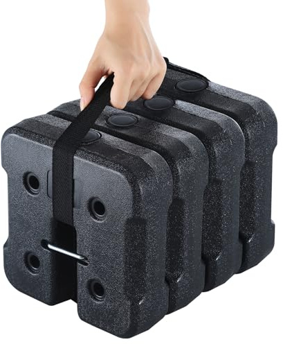 MASTERCANOPY 4er Set HDPE Gewichtsplatten Gewichte Beschwerer Standfüße Halterung für Pop-up-Pavillon, Faltpavillon, Zelt, Canopy, 18,1 KG INSGESAMT