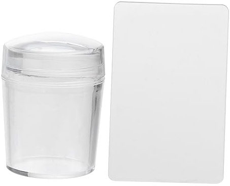 DEARMAMY Stampino Unghie Jelly Trasparente in Silicone Per Nail Art Stamping Preciso e Facile Da Usare Strumento Per Decorazioni Unghie Professionali