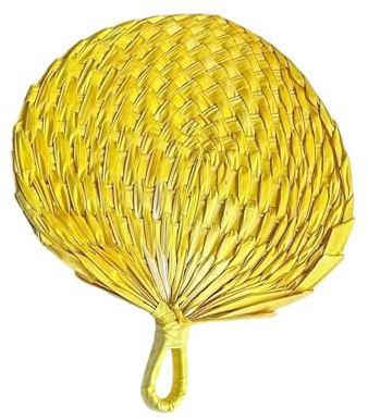 Shuade Natural Palms Leaf Fan Large Cooling Supplies Artisanal Craft Hand Weaving Handheld Fan For Household Outdoor Ceremonies Natural Handmade