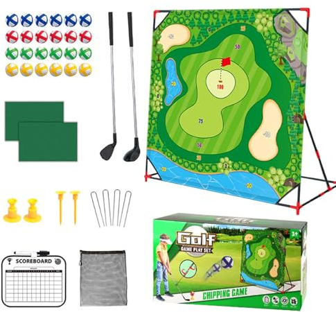 Golf Battle Play Set - Designad För Barn Och Vuxna, Inkluderar Swing Mat, Target Wall & Putt Trainer - Uppmuntrar Aktivt Lek, Samordning Och Golffärdigheter