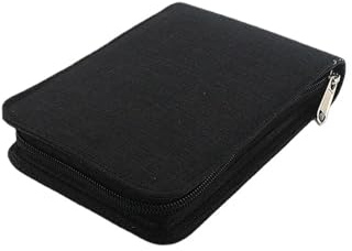 ZNTIHZ Estuche for bolígrafos, estuche for lápices, color gris, disponible for 10 plumas estilográficas/estuche for, organizador de almacenamiento resistente al agua Para El Hogar, La Oficina(Black)
