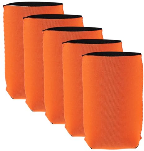 Gadpiparty 5 Fundas para Enfriadores de Latas de Neopreno, Aislamiento Térmico y Frío, para Latas y Vasos de Agua, Paquete de 5