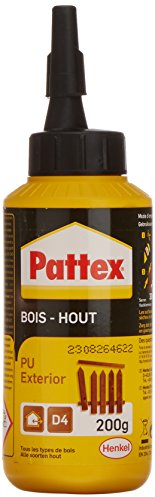 PATTEX Colle à Bois PU , spécial collage extérieur - Biberon 200g