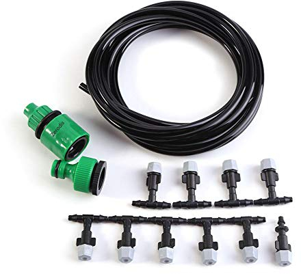 Impianto di irrigazione automatico Kit spruzzatori per giardino Irrigazione a goccia per letto fiori Patio Atrio Giardino Piante da balcone High efficiency