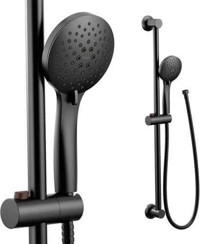 Moen 3558EP Multi Function Hand Shower with Slide Bar - Includes Hose, Matte Black