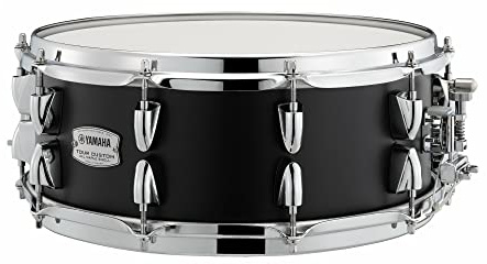 Yamaha Tour Custom 14'' x 5.5'' Snare Drum with 6-ply 100% Maple Shell in Licorice Satin, All-Purpose Snare For the Serious and Working Drummer TMS-1455LCS