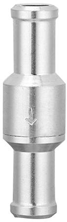 Gorgeri Step Aluminium Inline Straight Check Valve for Petrol Biodiesel Gas Fluid Water Coolant Air/Vacuum (12mm)