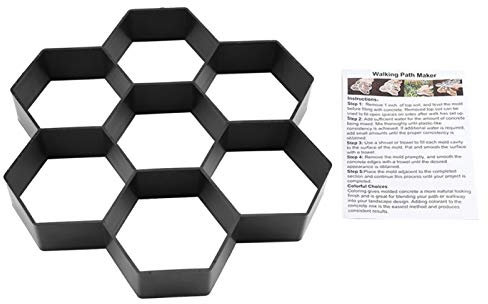 Tomotato Walk Maker Moldes de Hormigón Reutilizables DIY Molde de Piedra Pathmate de Hormigón Molde de Piedra Paso a Paso Pavimentadora Molde de Camino para Césped Patio Jardín 11,6 x 11 Pulgadas