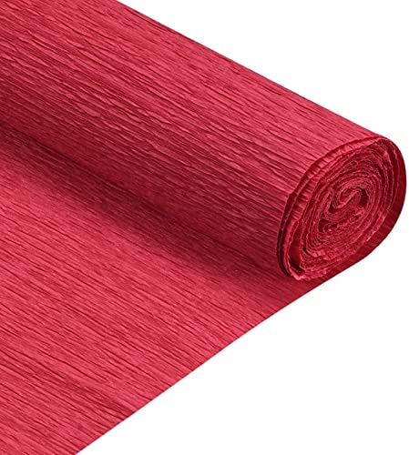 sourcing map Crepe Paper Roll 7.5ft Long 20 Inch Wide for Wedding Ceremony Various Large Festivals Decoration, Red