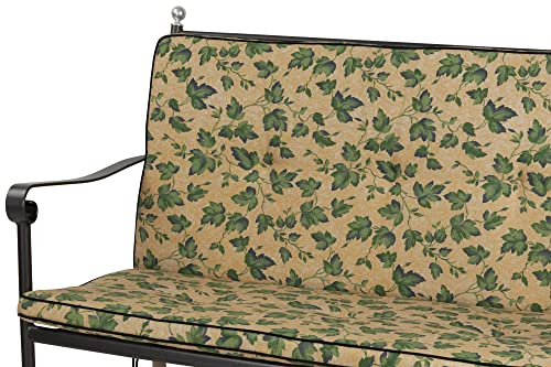 KETTtex 2455 Auflage für Royal Garden MWH Bank Excelsior 2-Sitzer gelb Efeu Sitzpolster (ohne Bank)