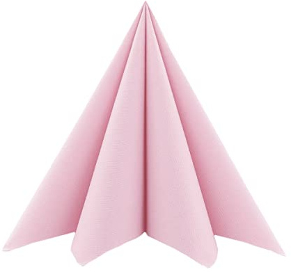 Serviette aus GMIAir 40 x 40 cm, 1/4 Falz, edel und elegant zugleich, perfekt für Private Feiern und auch Gastronomie, 50 Stück, Farbe altrosa