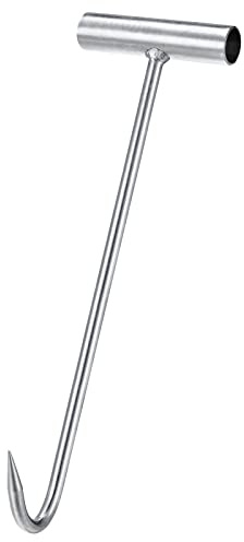 uxcell T-Handle Meat Boning Hook, Galvanized T Hooks for Kitchen Butcher Shop Restaurant 12(300mm)