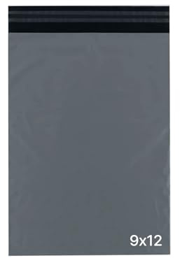 delka Mailing Bags, Durable Grey Poly Mailer Bags, Tear-Resistant Shipping Envelopes for Clothing, Documents, Strong Self-Seal Adhesive, Waterproof & Lightweight (9x12, 25PK)