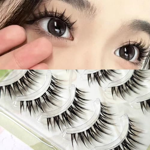 5 pares de pestañas postizas manga, ojos de muñeca, aspecto natural, pestañas de visón sintético, extensión de pestañas cosméticas