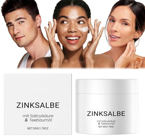 Zinksalbe gegen Pickel - Anti Pickel Creme auch für Pickel am Po und Rücken - Zink Salbe gegen Mitesser und unreine Haut - Zugsalbe Pickel - Akne creme (1)