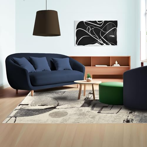 HMO HOME MY OWN Tappeto 110x170 cm Moderno in Polipropilene – Economico e Resistente – Pelo Corto Facile da Pulire – Ideale per Salotto, Soggiorno e Camera da Letto
