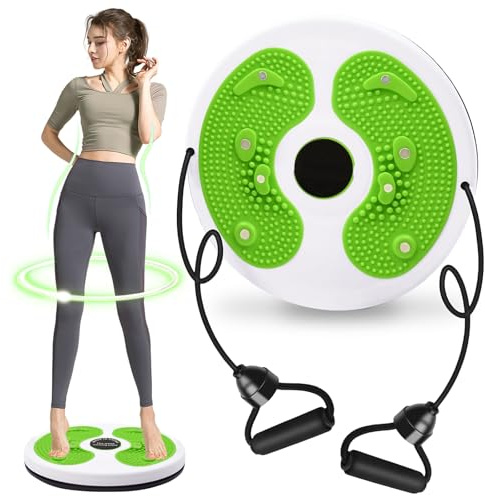 Balance Board Twist Waist Disc Boards Life Bantning Fitness Multifunktionell Magnetisk Fotmassage Hem Fitnessutrustning Kan bära 120 kg(Grön)