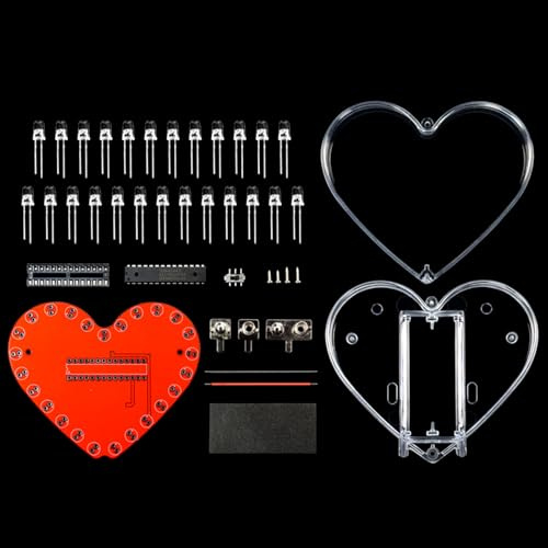 Kits électroniques avec lumières LED RVB en forme de cœur pour la pratique de la soudure pour étudiants et créatifs