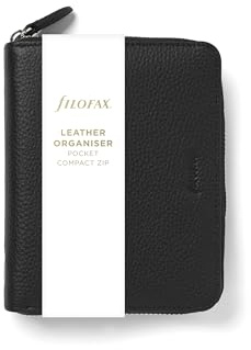 Filofax Pocket Compact Zip Norfolk organisatör - Svart