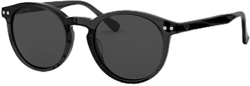 CREYESTAL Occhiali da Sole Polarizzati con Antiriflesso, Stile Iconico e Intramontabile, Nero Traslucido, Leggeri e Comodi, Protezione 100% UV400