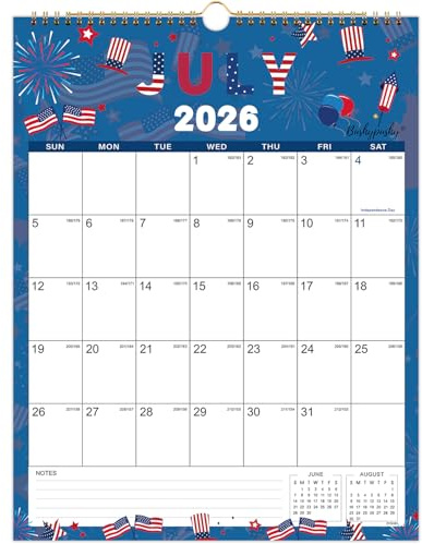 Calendar 2026-2027 - Wall Calendar 2026-2027, Jul 2026 - Dec 2027, 18 Months Wall Calendar, 11.4 x 14.6, Hanging Loop, Perfect for Planning - 12 Different Themes