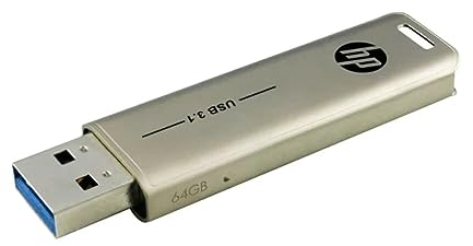Memoria USB 3.1 HP x796w 64GB, diseño Push and Pull, Acabado metálico